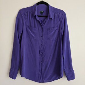 Pure Silk Purple J. Crew Button Down Shirt